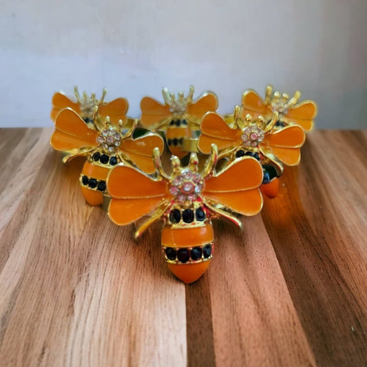 Anghild's Table Napkin rings Bumble Bee Napkin Rings