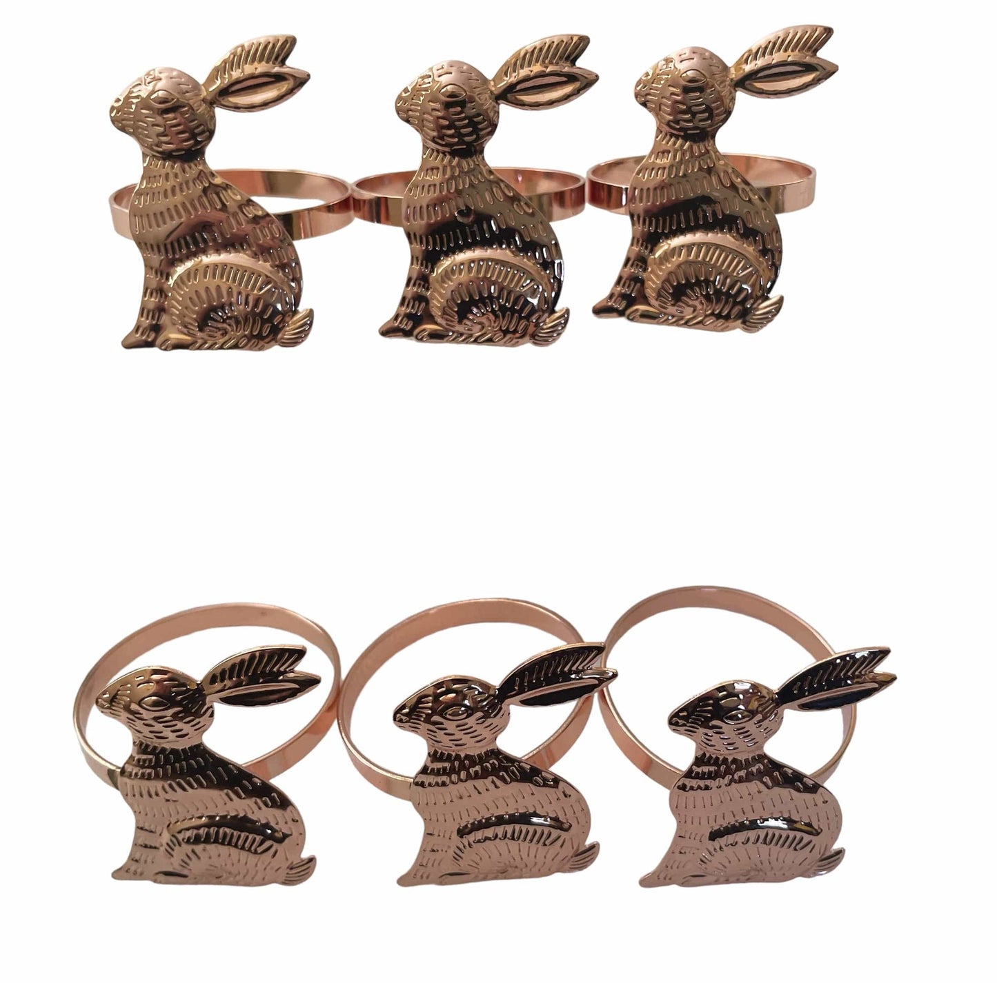 Anghild's Table Napkin rings Bunny Napkin Rings Set of 6