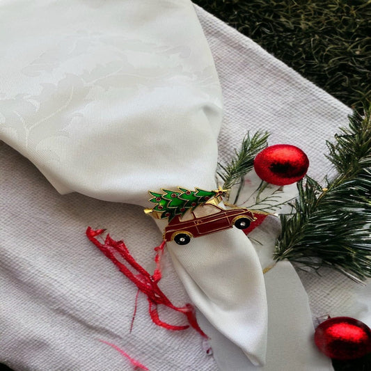 Anghild's Table Napkin rings Christmas Car Napkin Rings