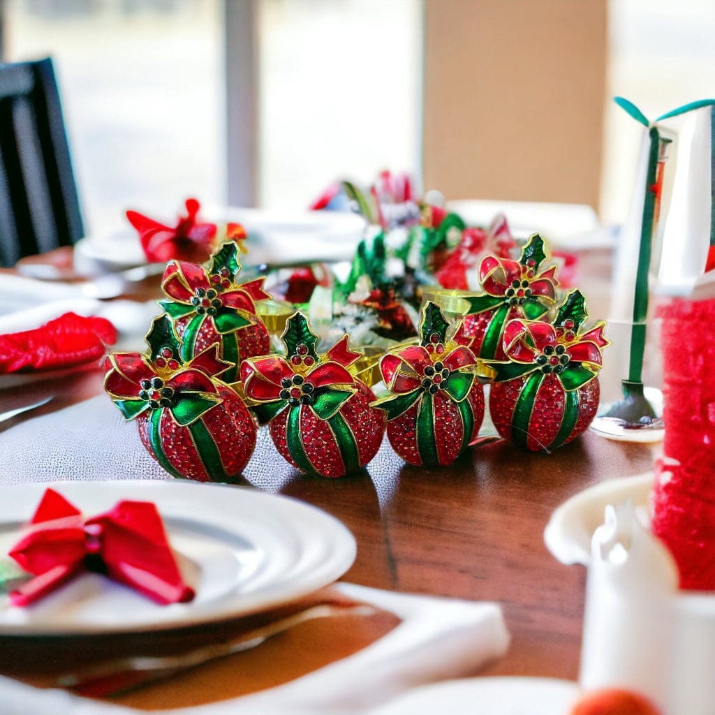 Anghild's Table Napkin rings Christmas Ornament Napkin Rings set of 6