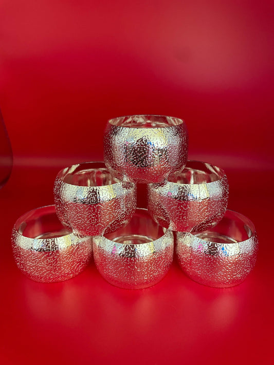 Anghild's Table Napkin rings Crackle Napkin Rings set of 6 Crackle Napkin Rings set of 6