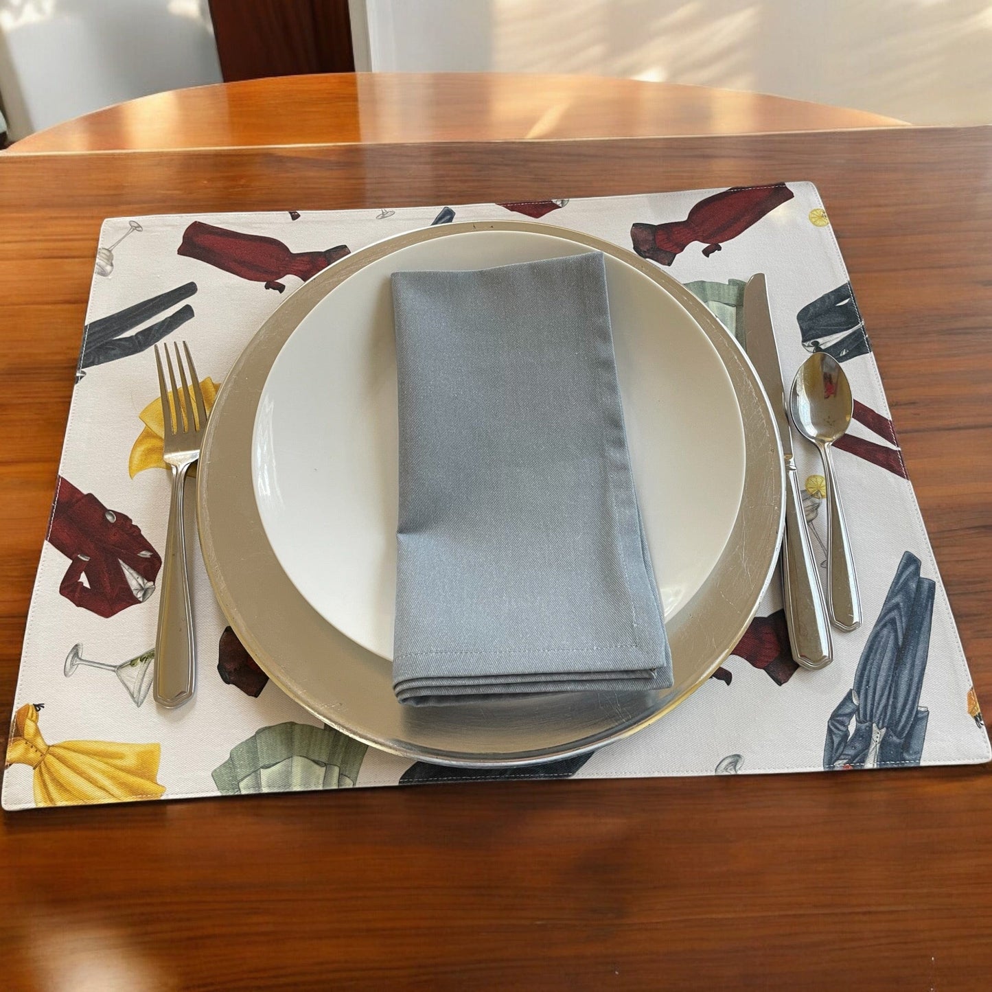 Anghild's Table Placemat Retro 50s Cocktail Party Placemats set of 2