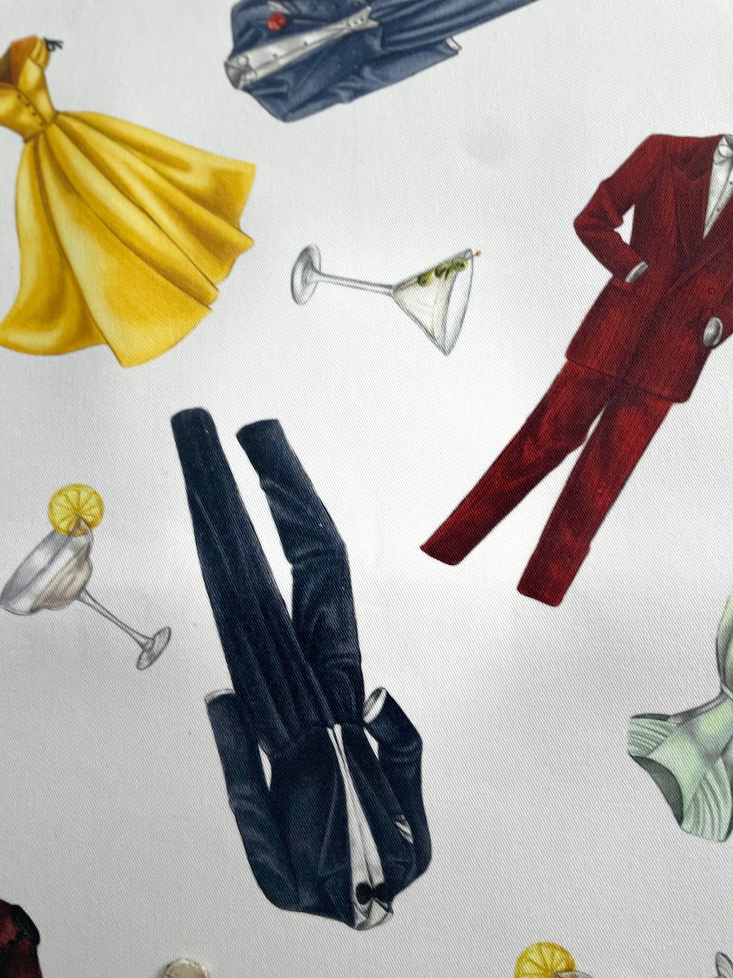 Anghild's Table Table Runner Retro 50s Cocktail Party Table Runner