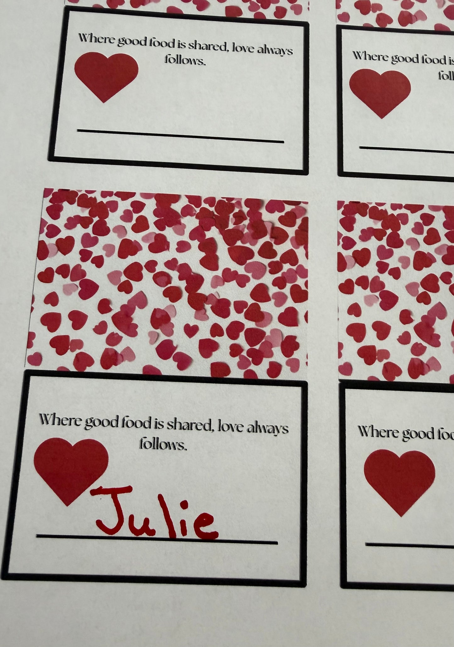 Valentine Placecard Download