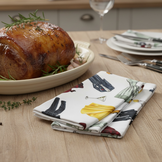 Vintage Glamour Cotton Dinner Napkins set of 4