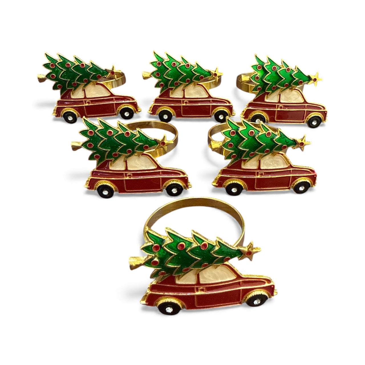 Christmas Car Napkin Rings