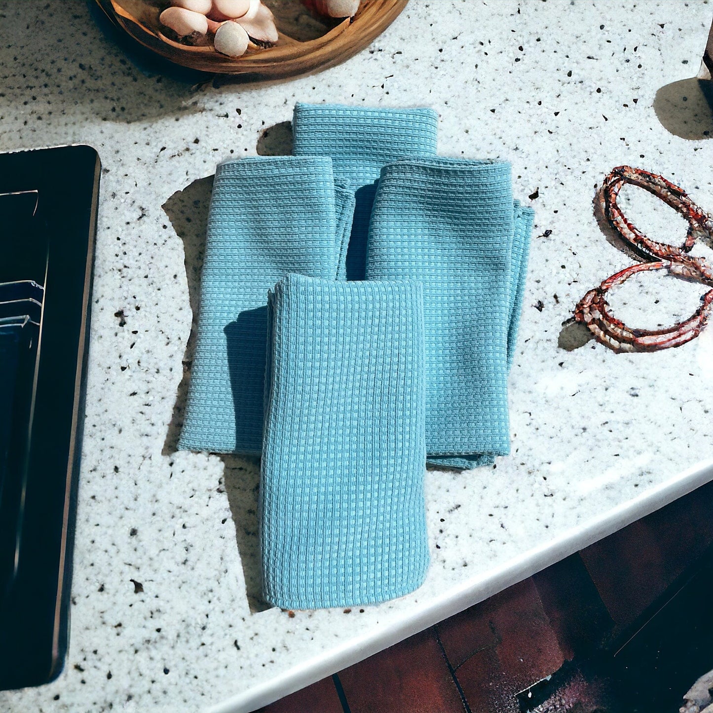 Anghild's Table Napkin Beachy Blue Napkin set of 4