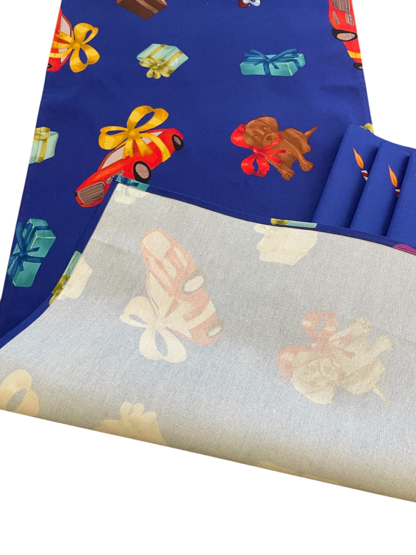 Anghild's Table Big Boy Birthday Table Runner and Napkins Set Big Boy Birthday Table Runner and Napkins Set