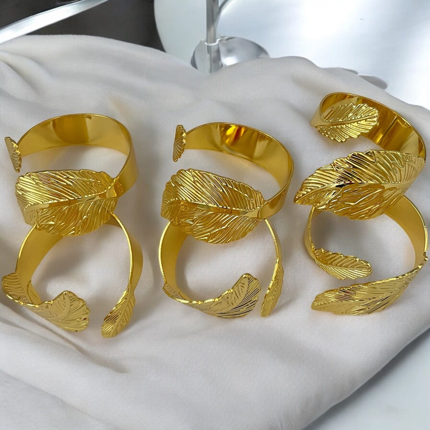 Anghild's Table Napkin rings Classic Leaves Napkin Rings set of 6 Classic Leaves Napkin Rings set of 6