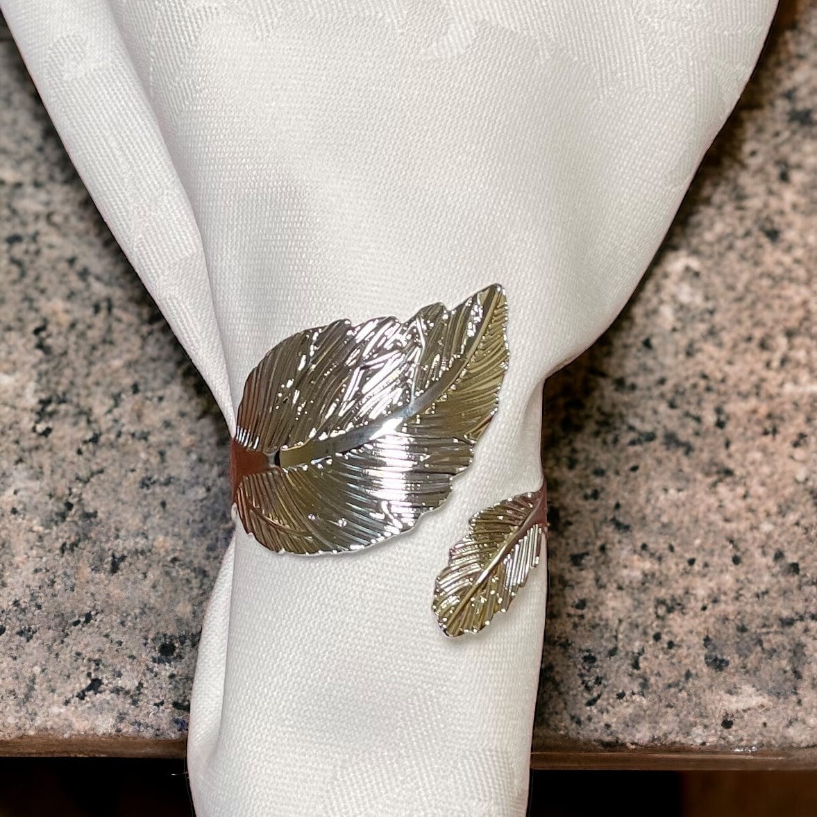 Anghild's Table Napkin rings Classic Leaves Napkin Rings set of 6