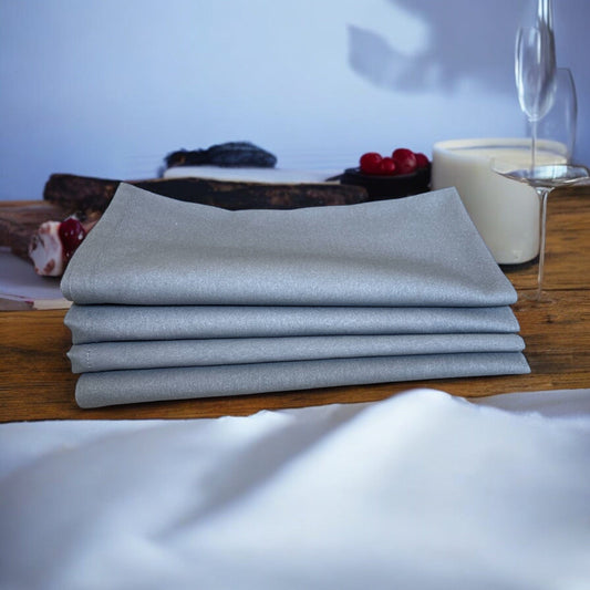 Anghild's Table Napkin Dove Gray Cotton Napkins Set of 4