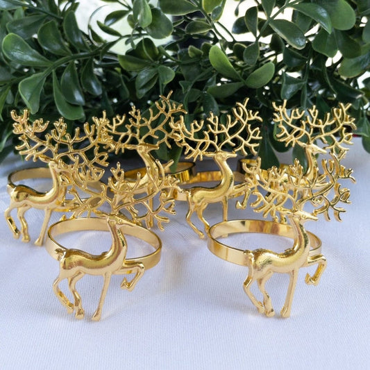Anghild's Table Reindeer Napkin Rings set of 6