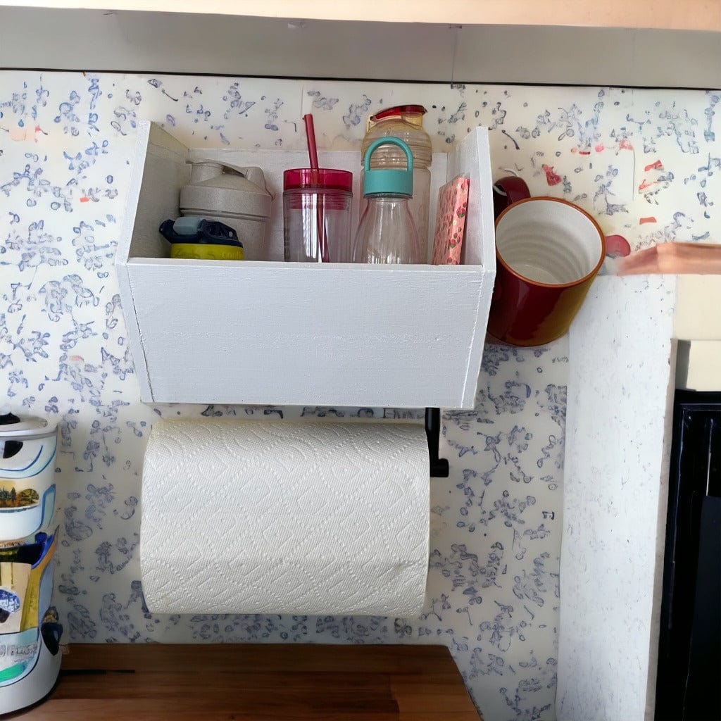 Anghild's Table Wall Mounted Kitchen Storage with Paper Towel Holder